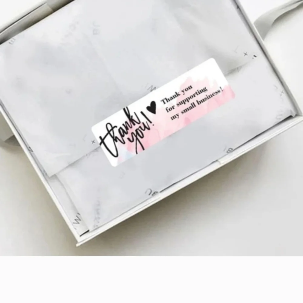 220pc Thank You Business Cards & Stickers